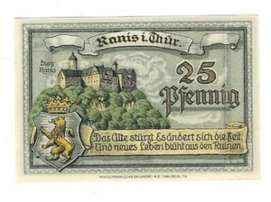 Notgeld - Ranis - Stadt Ranis - 25 Pfennig - 1921 - Picture 1 of 2