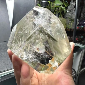 840g Top Natural Green Phantom Crystal Gumflower Quartz Healing Mineral Specimen - Picture 1 of 9