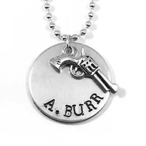 Hamilton A. Burr Hand Stamped 1 Inch Aluminum Necklace - Picture 1 of 3