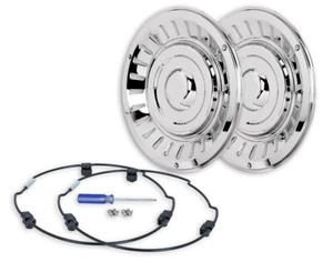 Kołpaki ze stali nierdzewnej 17,5" pasują do osi tylnej MAN TGL HA kołpaki ciężarówki płaskie - Zdjęcie 1 z 5