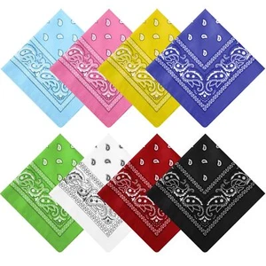 16 Pcs Paisley Bandanas Unisex Cowboy Neckerchief Scarf for Western Party - Picture 1 of 7