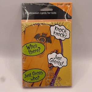 Neu in Verpackung versiegelt Carlton Happy Halloween Karten Umschläge 8 Karten Fledermäuse Geister - Bild 1 von 6