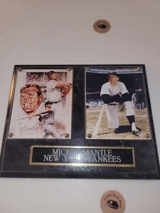 MICKEY MANTLE PLAQUE BASEBALL NEW YORK YANKEES NY MLB - Picture 1 of 4