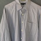 Cambridge Classics Mens Size 16 1/2 Blue Striped Long Sleeve Button Shirt