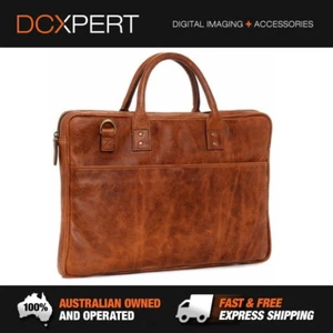 ONA KINGSTON - PREMIUM LEATHER - ANTIQUE COGNAC - LAPTOP BRIEFCASE (ONA040LBR) - Picture 1 of 9