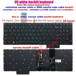 US Backlit Keyboard For Lenovo Legion 5-15ARH05 5-15ARH05H 5-15IMH05 5-15IMH05H - Picture 1 of 5