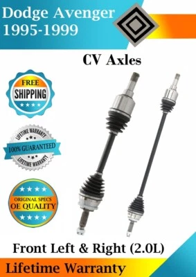 New OE Front CV Axles For 1995-1999 Dodge Avenger 2.0L Lifetime Warranty - Image 1 of 4
