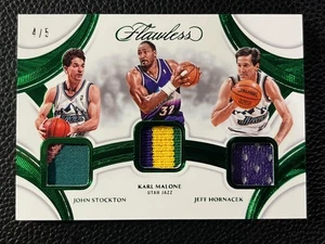 Karl Malone John Stockton Jeff Hornacek 2024 Panini Flawless Triple Patch 4/5 - Bild 1 von 2
