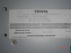 99 00 01 02 03 LEXUS RX300 AUDIO EQUIPMENT 483850 - Picture 1 of 12