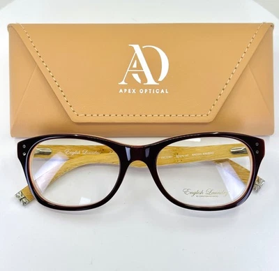 ENGLISH LAUNDRY FACTORY BROWN BAMBOO Womens Cat Eye Eyeglasses 52-19-140 B:39 - Image 1 of 4