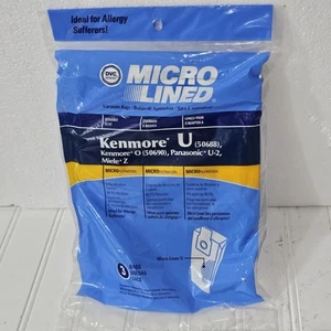 New 3 Bags for Kenmore Upright Vacuum 5068 50688 50690 Type U O Microlined - Picture 1 of 4