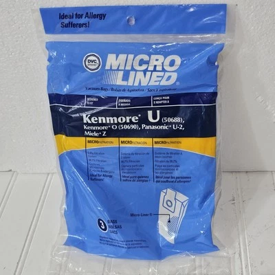 New 3 Bags for Kenmore Upright Vacuum 5068 50688 50690 Type U O Microlined - Image 1 of 4