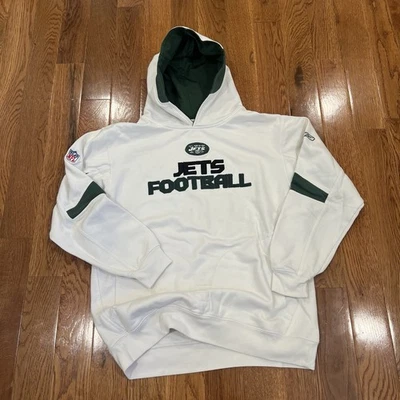Sudadera con capucha verde vintage Y2K Reebok NFL New York Jets fútbol americano para hombre talla pequeña Foto 1 de 4