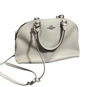 375 $ Coach Quinn Umhängetasche poliertes Kieselleder grau silber Handtasche Handtasche - Bild 1 von 16