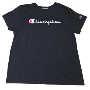 Champion Youth Boy's Soft Short Sleeve Everyday Chest Graphic Logo Tee Black M - Picture 1 of 6