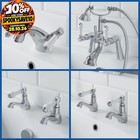 Traditional Bathroom Chrome Lever Handle Basin Mono Twin Sink Bath Shower Taps