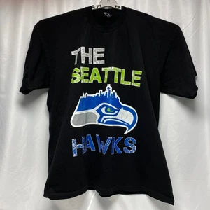 Camiseta de fútbol americano Seattle Seahawks 3XL negra Pro-Tag algodón pesado - Imagen 1 de 11