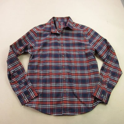 Untuckit Shirt Mens Medium Long Sleeve Button Front Casual Plaid Slim Fit - Image 1 of 4