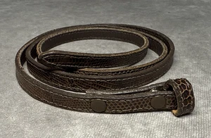 Barry Kieselstein-Cord New York Vintage Lizard Skin Brown Skinny Belt No Buckle - Picture 1 of 7
