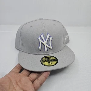 New Era Made In USA New York Yankees Fitted Hat Grey 7 7/8 NWT - Picture 1 of 5