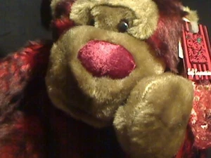Dan Dee Collectors Choice Red Monkey Gorilla Plush Blowing Kiss Stuffed Toy - Picture 1 of 3