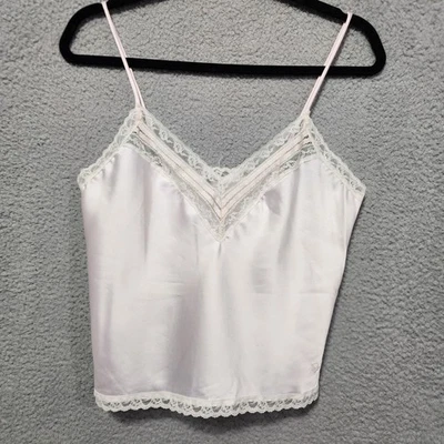 Top Camisola Vintage Christian Dior Floral Encaje Rosa Suave Talla Pequeña Foto 1 de 4