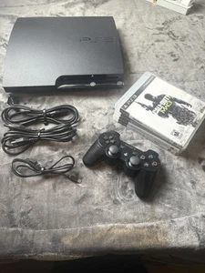 Sony PlayStation 3 Slim 160GB Black Console, PC, HDMI, Controller, And 4 Games - Picture 1 of 22
