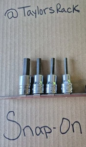 Snap-On Tools Hex Bit Socket Set 3/8" Drive 4 Pieces FA Series USA - Picture 1 of 5