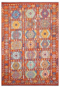 Tash Vintage Turkish Handmade Afghan Modern Woollen Carpet Kilim Rug 300x200 cm - Picture 1 of 6