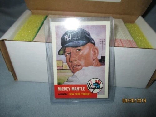 Conjunto completo de beisebol 1991 (1953) Topps Archives 1-337 (330). Mantle, Mays + - Imagem 1 de 1