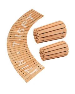 7 ft L x 17 in W Curved Wooden Garden Pathway Roll Out Garden Walkway - Picture 1 of 12