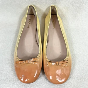 Prada Patent Leather Ballerina Flats Size EU 38.5 US 8 - Picture 1 of 5