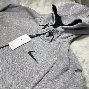 New Nike Pro Therma-Fit Full Zip Fleece Jacket Grey Black DD1878-010 Men’s XXL - Picture 1 of 10