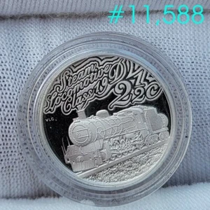 Class 19D Steam Locomotive TRAIN 2015 SOUTH AFRICA SILVER PROOF 2.5C TICKEY JHB - Picture 1 of 9