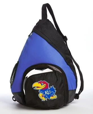 Mochila Bandolera Universidad de Kansas KU Jayhawks Bolso con Pelota de Fútbol o Voleiba Foto 1 de 4