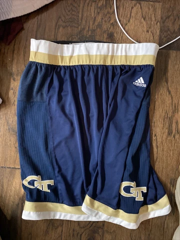 Adidas Georgia Tech Basketball Team Issued Game Shorts Men’s L Cover