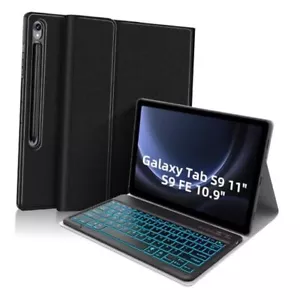 Tastatur-Hülle mit Hintergrundbeleuchtung für Samsung Galaxy Tab FE 10,9"/Tab 11", Smart Case S9 - Bild 1 von 7