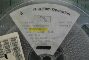 CAPACITOR DE PELÍCULA DELGADA AVX ACCU-P 3.3pf 50v +-.1pf 06035J3R3BBTTR MICROONDAS 50 piezas - Imagen 1 de 3