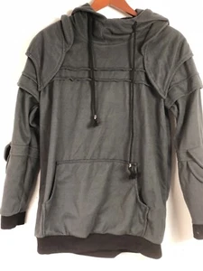Yisiler sweatshirt w/ hood gray sz M R3 - Picture 1 of 9