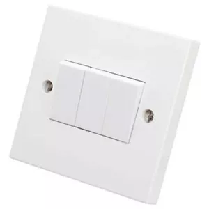 Interruttore luce 3 marce 2 vie bianco 10 amp presa a parete standard elettrico con vite - Foto 1 di 8
