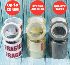Packing Tape 3/6/12/24/36 Rolls Packaging Clear Sticky Sealing Tape 48mm 75M - Picture 1 of 19