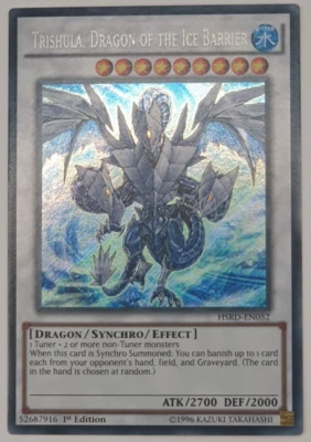 Trishula, Dragon of the Ice Barrier - HSRD-EN052 -Secret Rare 1st Edition Yugioh - Image 1 of 2