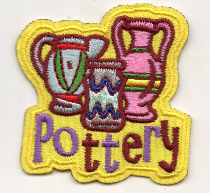 POTTERY Iron On Patch Crafts Hobby  - Image 1 of 1