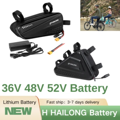 Bateria de bicicleta elétrica 36V 48V 52V bateria de bicicleta elétrica com bolsa - Imagem 1 de 4