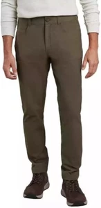 Pantalones técnicos elásticos Kirkland Signature para hombre, marrón, 42 x 29 - Imagen 1 de 5