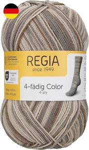 4-fädig Color 9801269-07385 stone Handstrickgarn, Sockengarn, 100g Knäuel - Bild 1 von 6