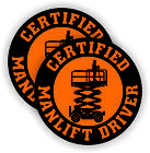 Certified Manlift Driver Hard Hat Stickers  Vinyl Safety Decals Labels Scissors