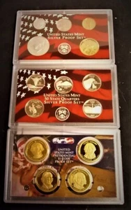 US MINT SILBER PROOF SET 2007, 14 STÜCK, WIE VON US MINT KAM, SIEHE FOTOS - Bild 1 von 7