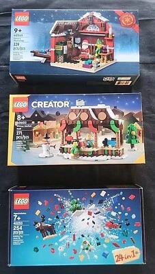 CHRISTMAS LEGO #'s 40565 ☆ 40602 ☆ 40253.  Condition ☆ LOT ☆ NIB ☆ NEW ☆ SEALED - Image 1 of 4