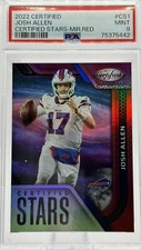 2022 Panini Certified Josh Allen Certified Stars Mirror Red /99 Bills